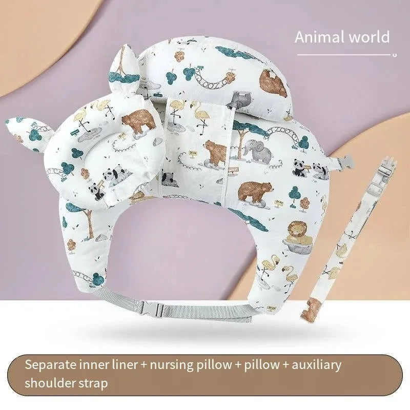 Coussin d'allaitement ergonomique soutien bras bébé – 4 saisons, housse lavable