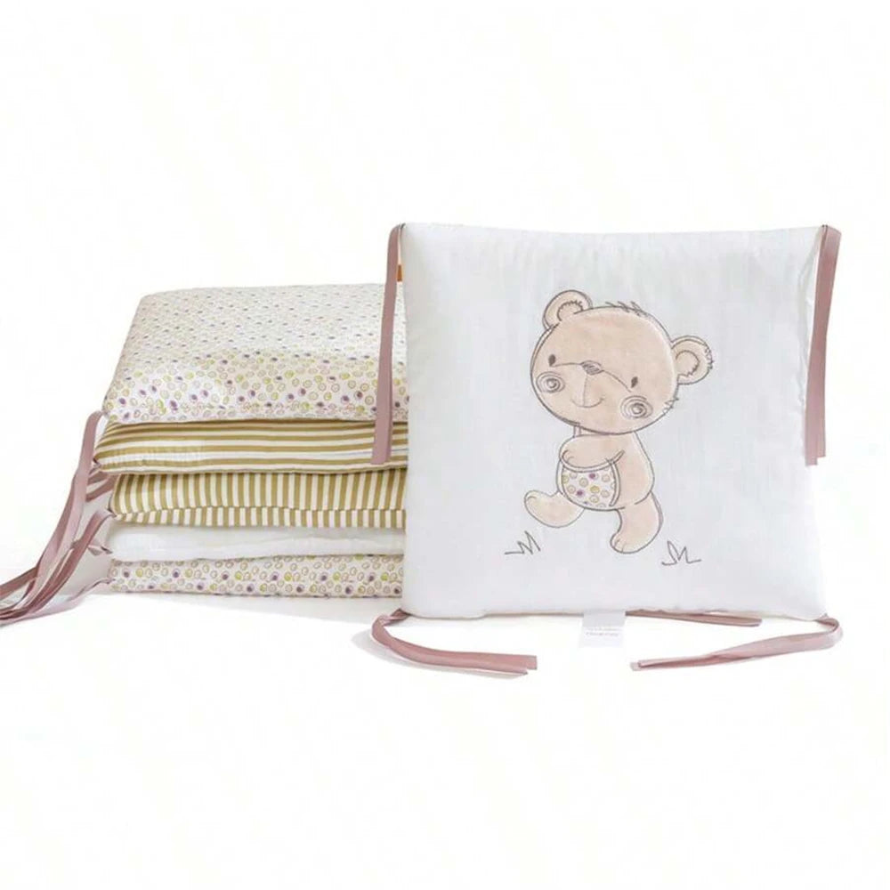 Protège Barreau Lit Bébé | Lot de 6 Coussins Anti-Collision | Coton Respirant