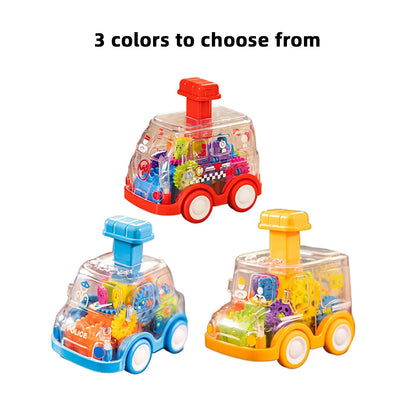 Voiture Friction Enfant Transparente | Engrenages Visibles | Cadeau 2-6 Ans