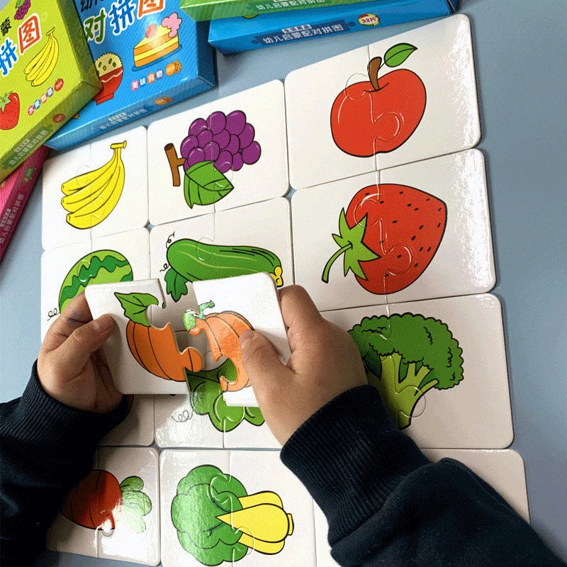 Cartes Montessori Bébé | Cartes Contrastées & Éveil | Puzzle Éducatif 0-3 Ans