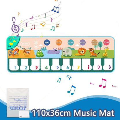 Jouet musical bébé pliable – Tapis piano interactif avec sons d'animaux