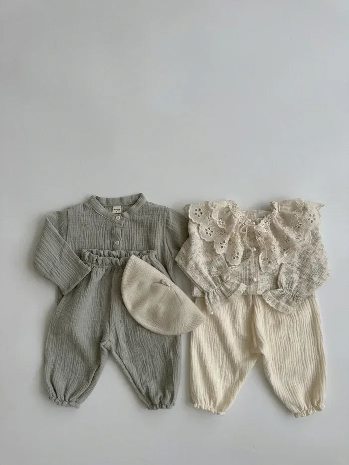 Pantalon Bébé Coton Doux | Imprimé Mignon | Mousseline | 3 Mois – 3 Ans