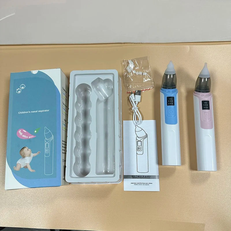 Mouche bébé électrique rechargeable 2026 – Silencieux, anti-congestion, 9 niveaux d'aspiration