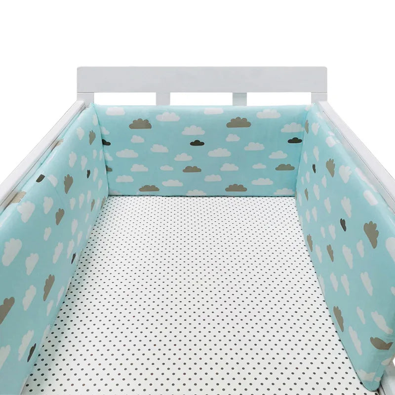 Tour de Lit Bébé Coton | Pare-Choc Respirant 200cm | 24 Couleurs | 0-36 mois