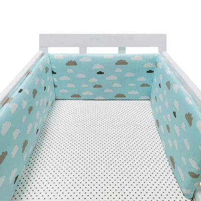 Tour de Lit Bébé Coton | Pare-Choc Respirant 200cm | 24 Couleurs | 0-36 mois