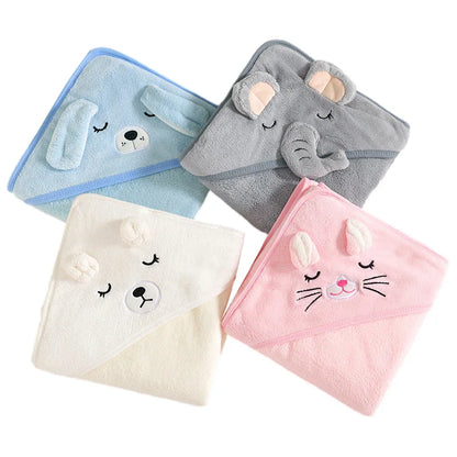 Cape de Bain Bébé Animaux | Serviette Capuche Douce | Garçon & Fille | 0-3 Ans