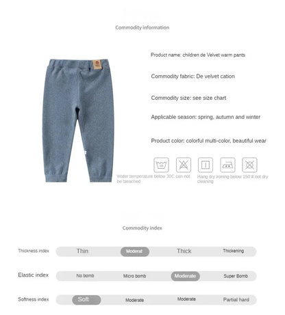 Pantalon Polaire Bébé | Legging Velours Chaud Hiver | Fille & Garçon | 0-6 Ans