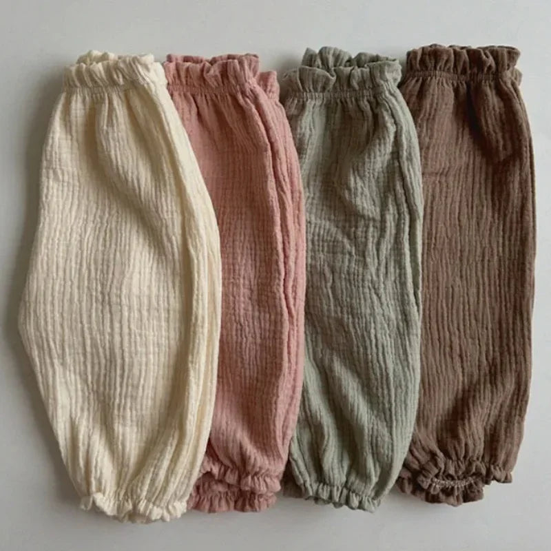 Pantalon Bébé Coton Doux | Imprimé Mignon | Mousseline | 3 Mois – 3 Ans