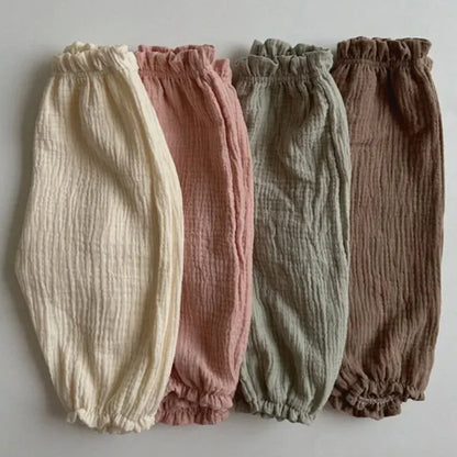 Pantalon Bébé Coton Doux | Imprimé Mignon | Mousseline | 3 Mois – 3 Ans