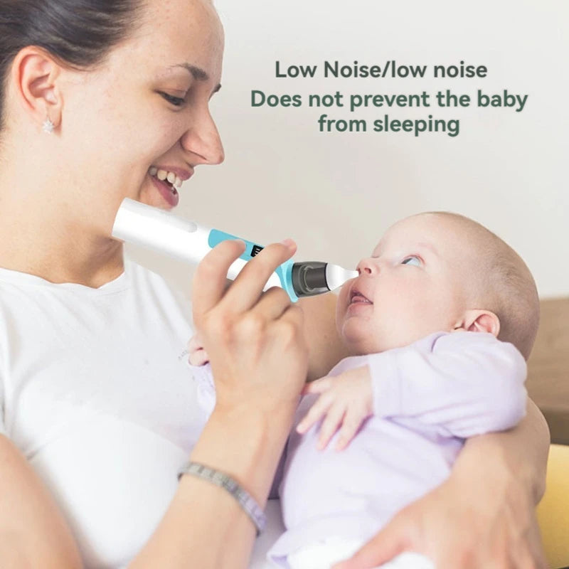 Mouche bébé électrique rechargeable 2026 – Silencieux, anti-congestion, 9 niveaux d'aspiration