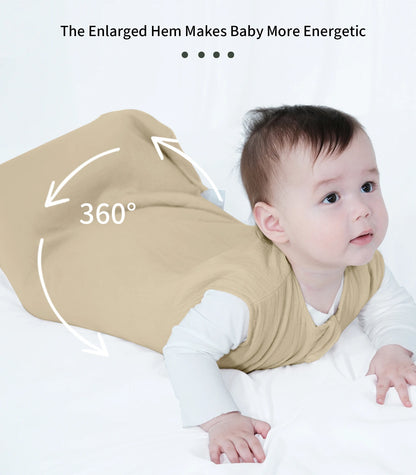 Sac de couchage été bébé – Mousseline coton léger, fermeture éclair 2 voies & change facile