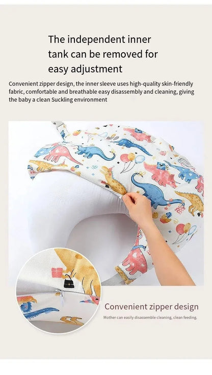 Coussin d'allaitement ergonomique soutien bras bébé – 4 saisons, housse lavable