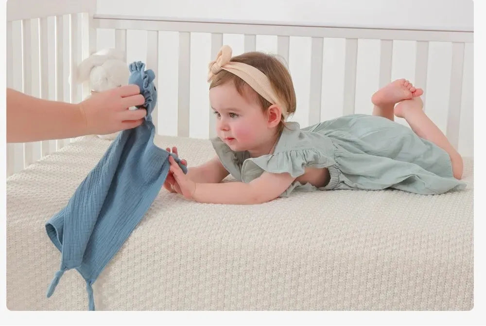 Doudou Mousseline Bébé | Couverture Apaisante Coton | Nouveau-Né 4 Saisons