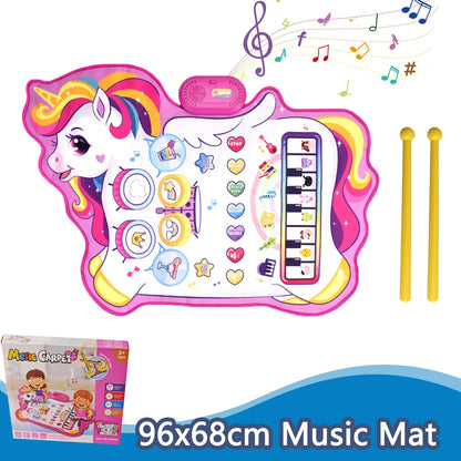 Jouet musical bébé pliable – Tapis piano interactif avec sons d'animaux