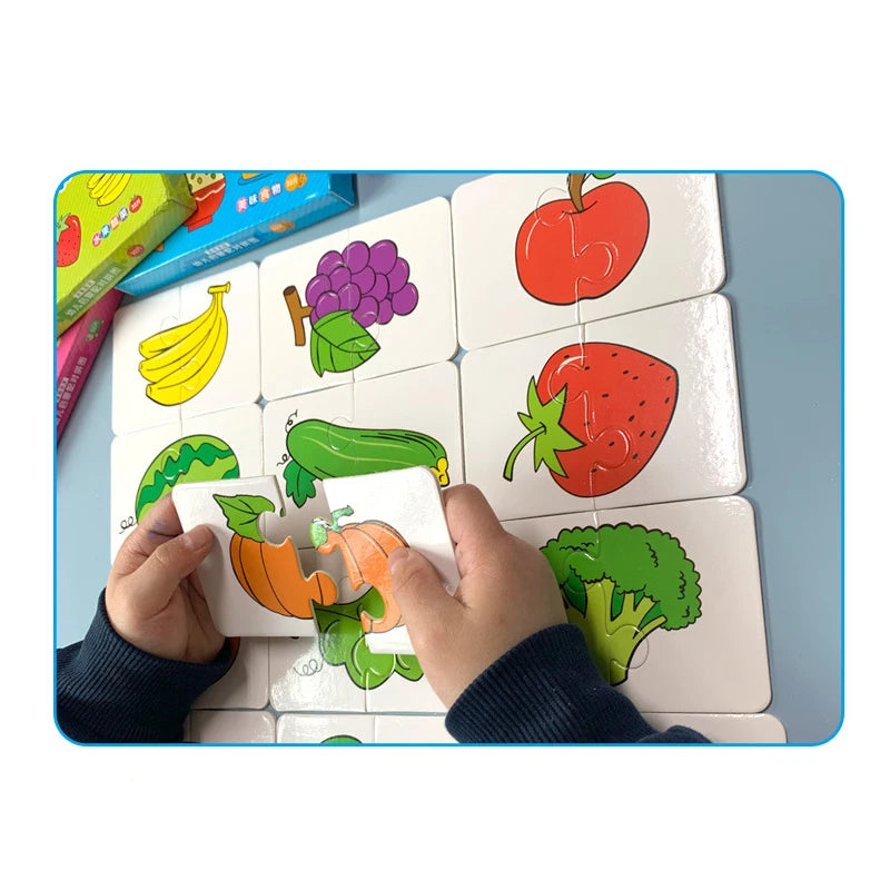 Cartes Montessori Bébé | Cartes Contrastées & Éveil | Puzzle Éducatif 0-3 Ans
