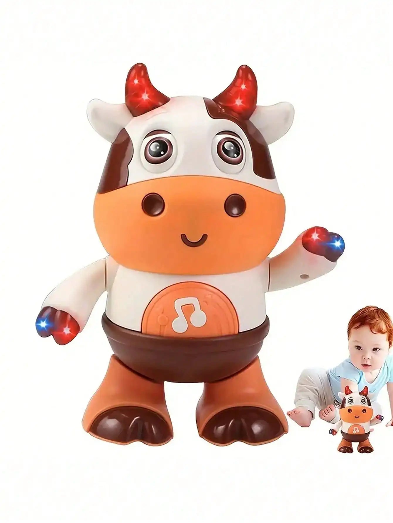 Peluche Vache Dansante Bébé | Qui Danse et Chante | Jouet Musical Interactif