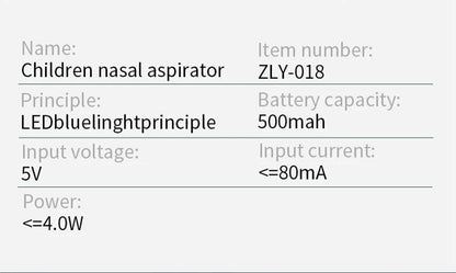 Mouche bébé électrique rechargeable 2026 – Silencieux, anti-congestion, 9 niveaux d'aspiration