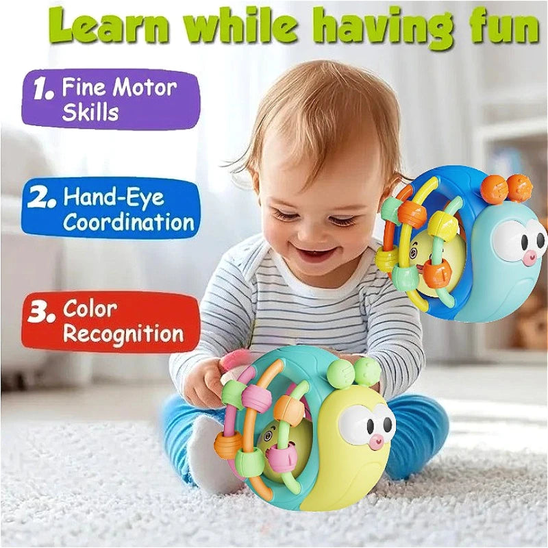 Balle Sensorielle Bébé Montessori | Hochet Silicone 0-6 Mois | Fille Garçon