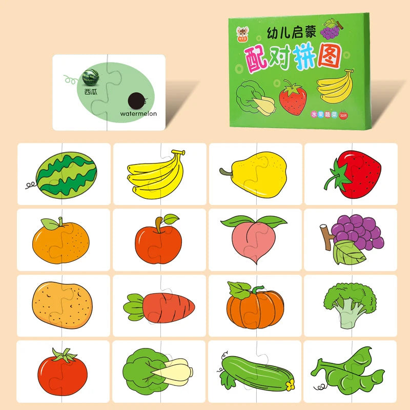 Cartes Montessori Bébé | Cartes Contrastées & Éveil | Puzzle Éducatif 0-3 Ans