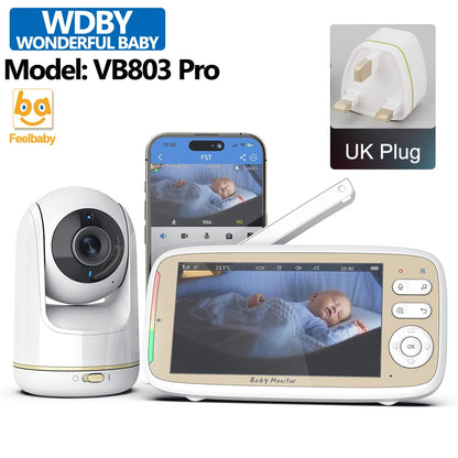 Babyphone vidéo 5" PTZ zoom 3x WiFi – Audio bidirectionnel & vision nocturne