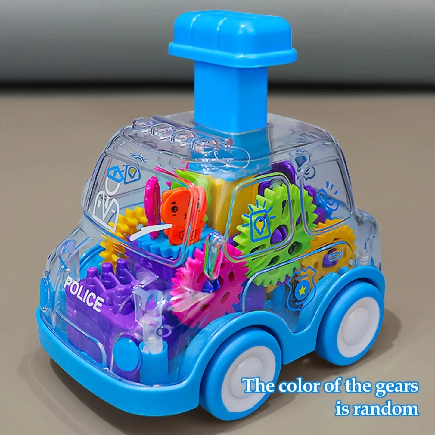 Voiture Friction Enfant Transparente | Engrenages Visibles | Cadeau 2-6 Ans