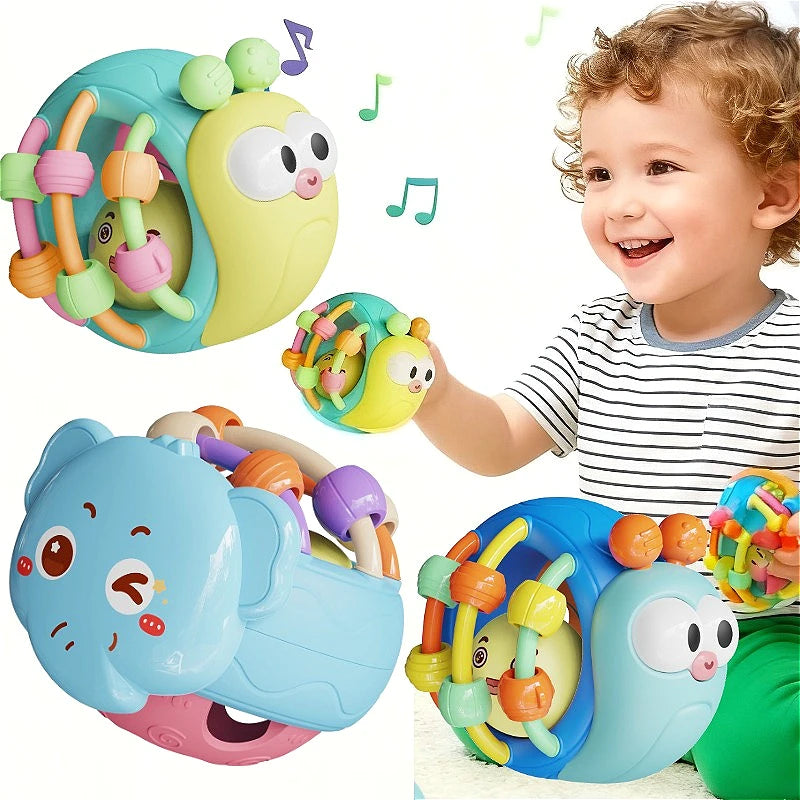 Balle Sensorielle Bébé Montessori | Hochet Silicone 0-6 Mois | Fille Garçon