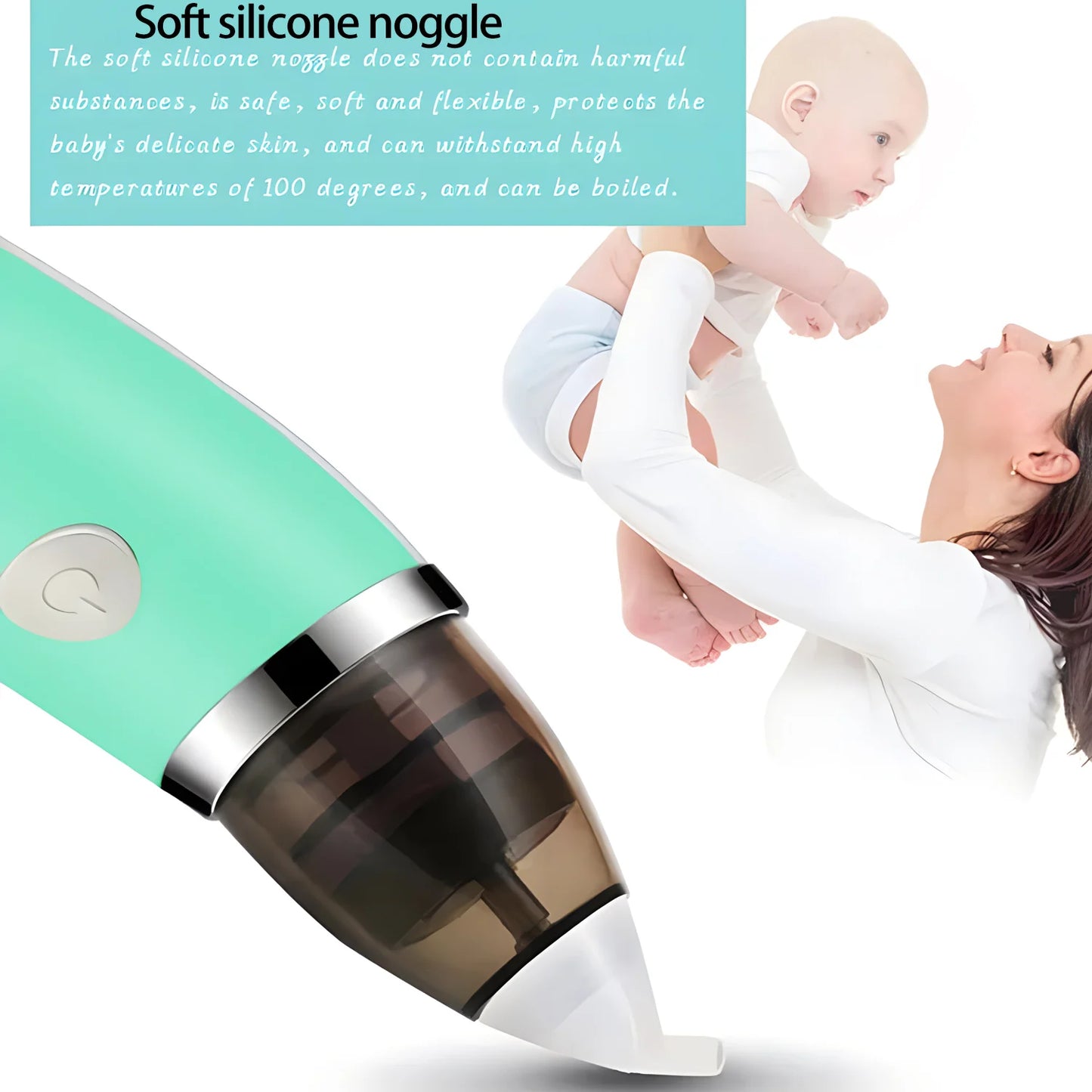 Aspirateur nasal électrique bébé – Silencieux, sûr & efficace, rechargeable