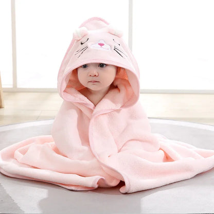 Cape de Bain Bébé Animaux | Serviette Capuche Douce | Garçon & Fille | 0-3 Ans