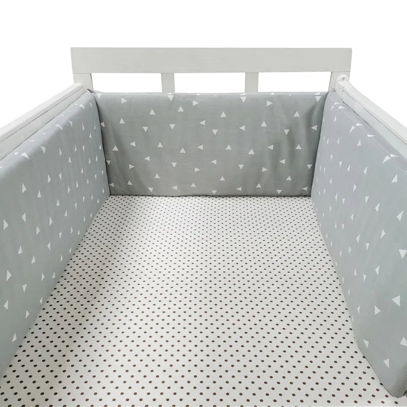 Tour de Lit Bébé Coton | Pare-Choc Respirant 200cm | 24 Couleurs | 0-36 mois