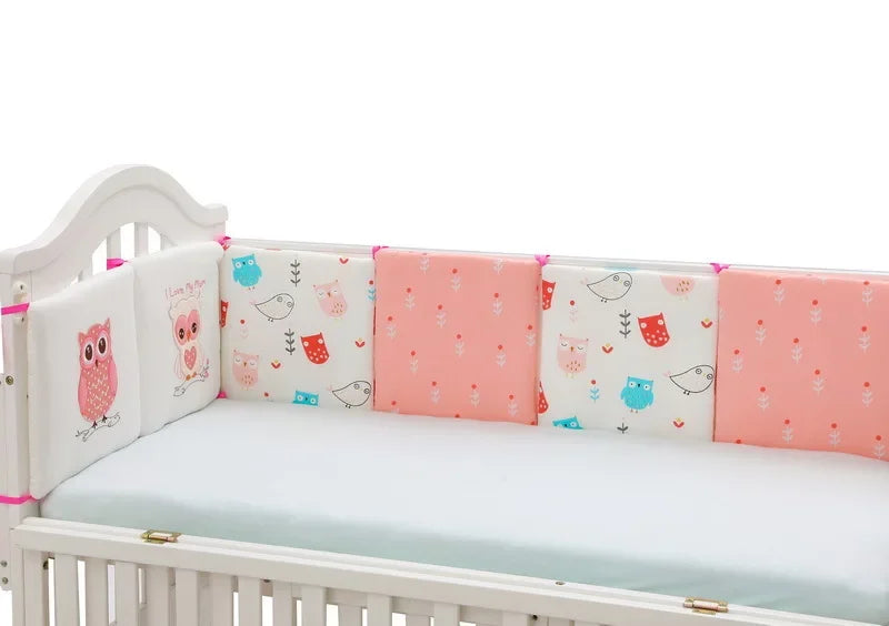 Protège Barreau Lit Bébé | Lot de 6 Coussins Anti-Collision | Coton Respirant