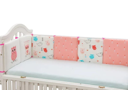 Protège Barreau Lit Bébé | Lot de 6 Coussins Anti-Collision | Coton Respirant