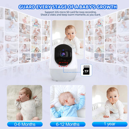 Babyphone vidéo WiFi 1080P – Écran 4,3", vision nocturne, PTZ & app mobile