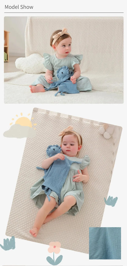 Doudou Mousseline Bébé | Couverture Apaisante Coton | Nouveau-Né 4 Saisons
