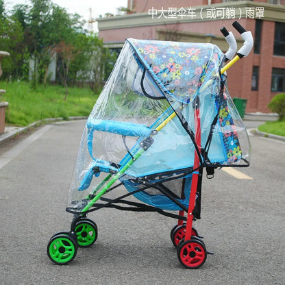 Habillage Pluie Poussette Universel | Coupe-Vent Imperméable | Nacelle & Canne