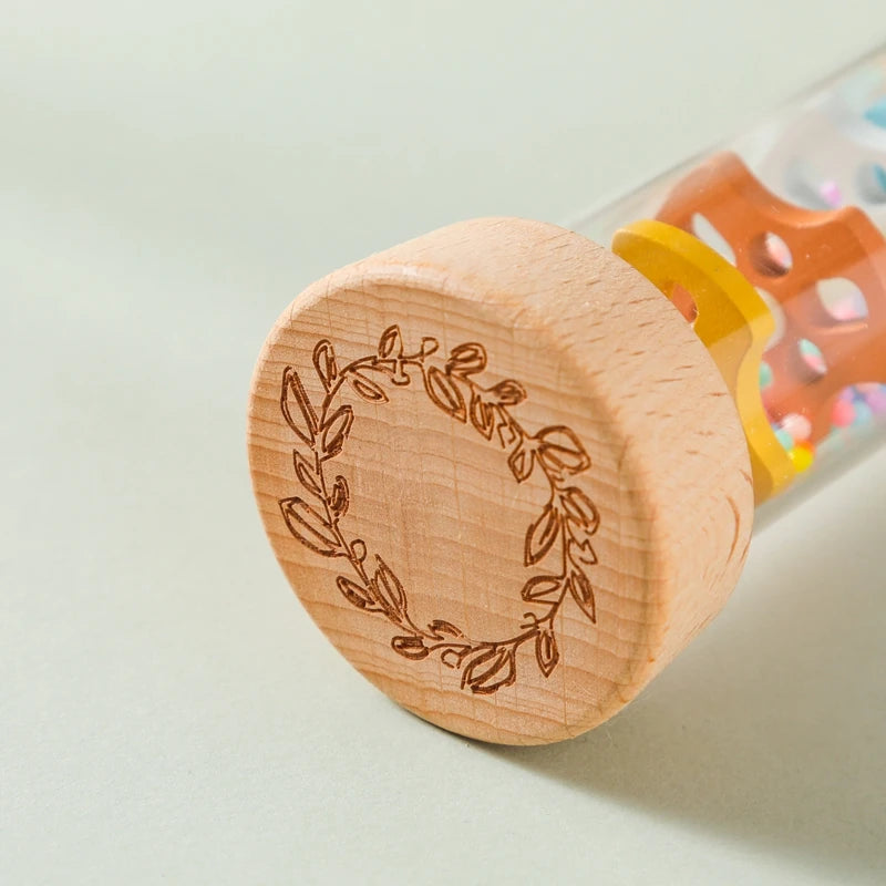 Coffret Éveil Musical Montessori Bébé | Bâton de Pluie, Sablier Arc-en-Ciel & Hochet | 0-12 Mois