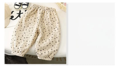 Pantalon Doublé Polaire Enfant | Motif Pois Rétro | Fille & Garçon | 12M – 9 Ans