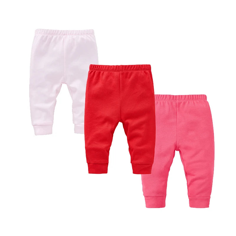 Pantalon Bébé 100% Coton | Couleur Unie | Legging Nouveau-Né | 0-24 Mois