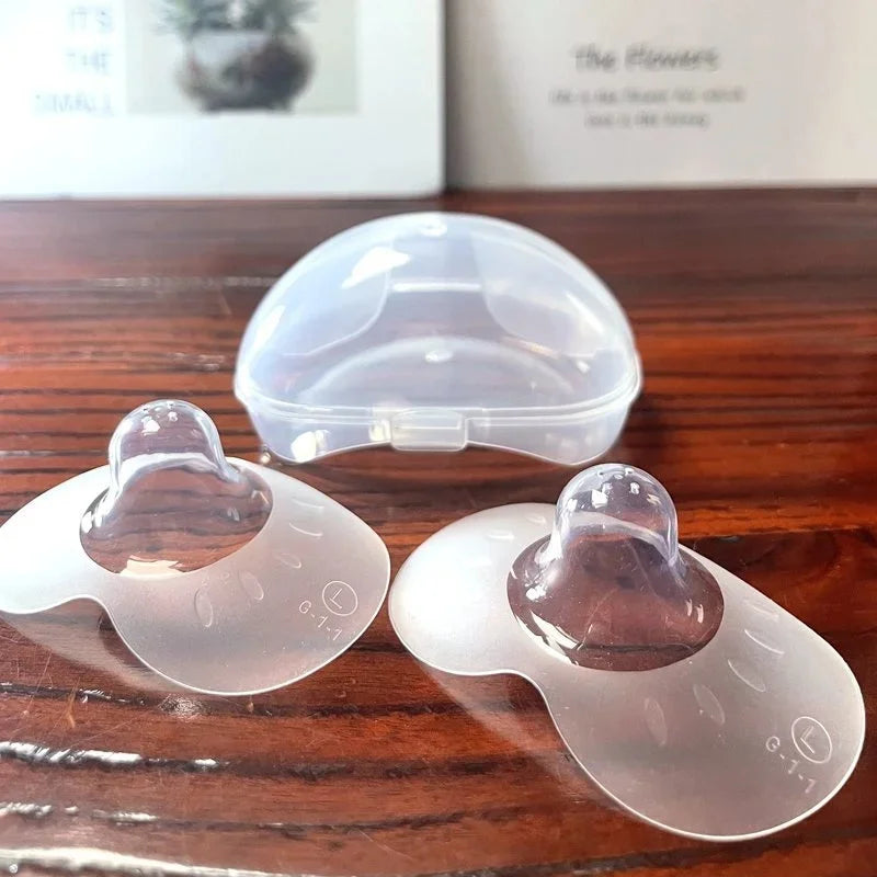 Protège-mamelons silicone allaitement – Lot de 2, doux & sécurisés, tailles S/M/L