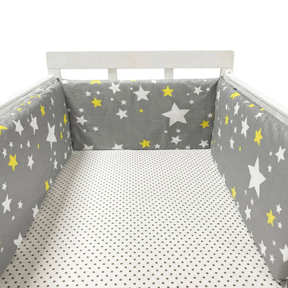 Tour de Lit Bébé Coton | Pare-Choc Respirant 200cm | 24 Couleurs | 0-36 mois