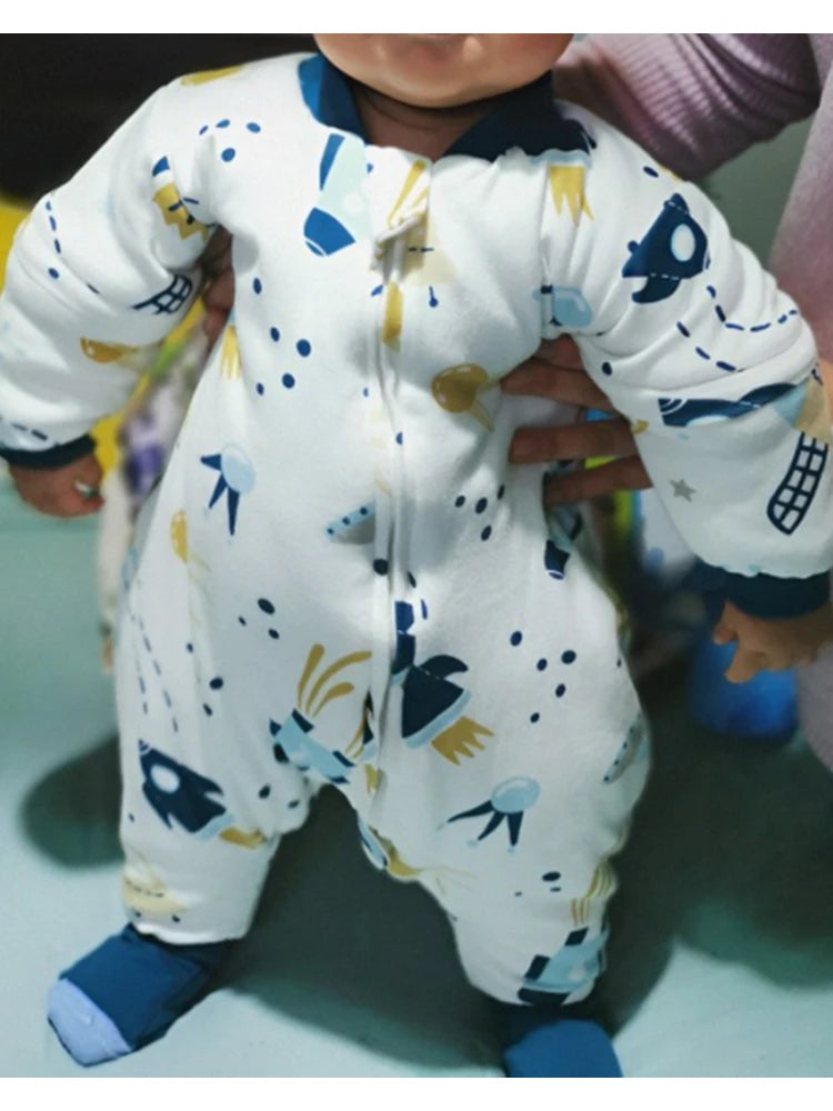 Sac de couchage hiver enfant avec pieds – Motifs animaux & espace, chaud, 1-4 ans