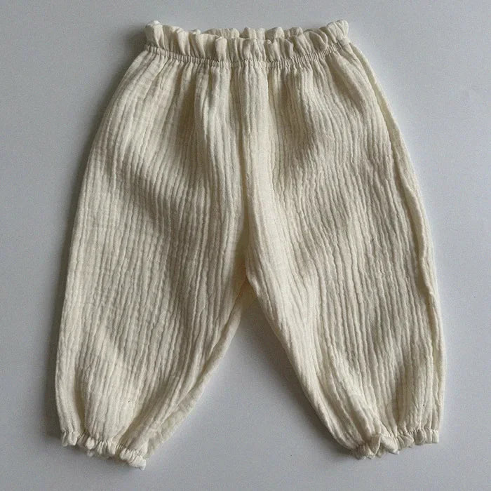 Pantalon Bébé Coton Doux | Imprimé Mignon | Mousseline | 3 Mois – 3 Ans
