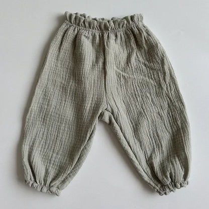 Pantalon Bébé Coton Doux | Imprimé Mignon | Mousseline | 3 Mois – 3 Ans