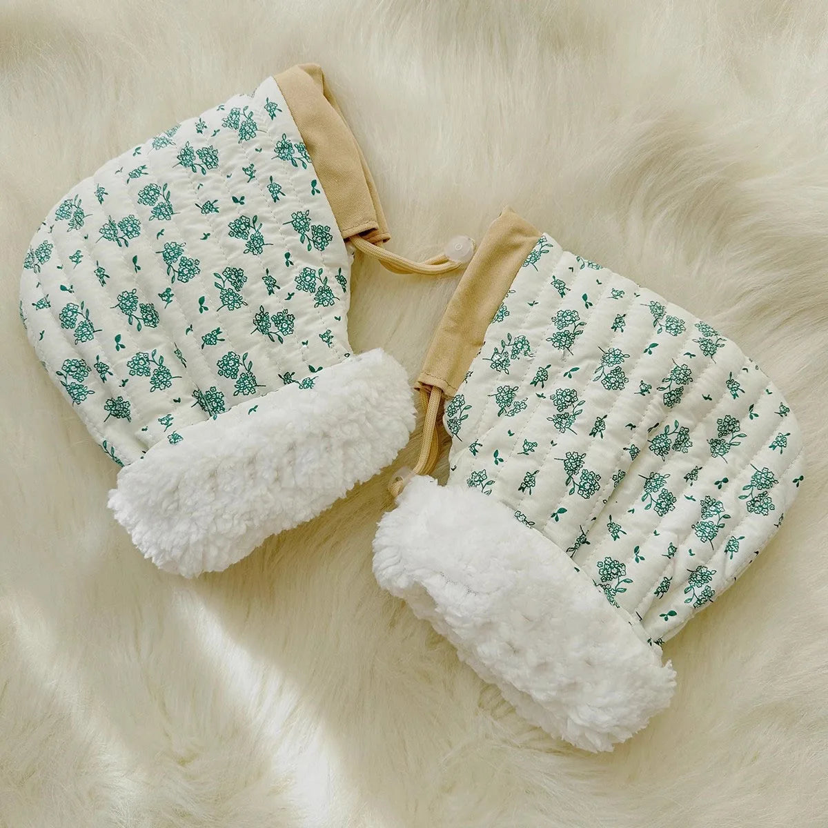 Manchon Poussette Hiver Universel | Moufle Coupe-Vent Imperméable | Motifs Animaux Enfant
