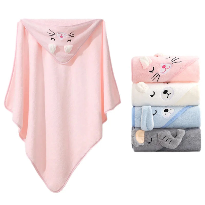 Cape de Bain Bébé Animaux | Serviette Capuche Douce | Garçon & Fille | 0-3 Ans