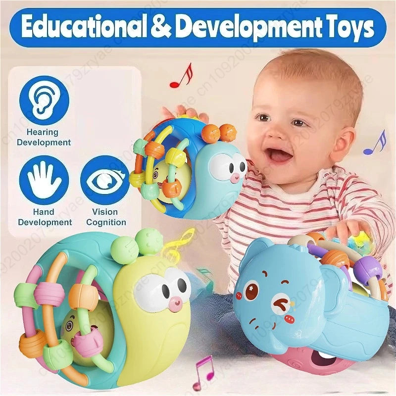 Balle Sensorielle Bébé Montessori | Hochet Silicone 0-6 Mois | Fille Garçon