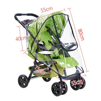 Habillage Pluie Poussette Universel | Coupe-Vent Imperméable | Nacelle & Canne