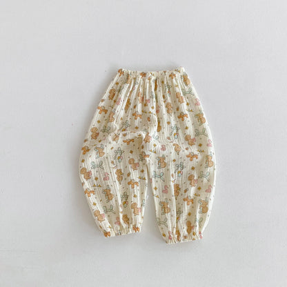 Pantalon Anti-Moustiques Enfant | Sarouel Floral Été | 18 Mois – 6 Ans
