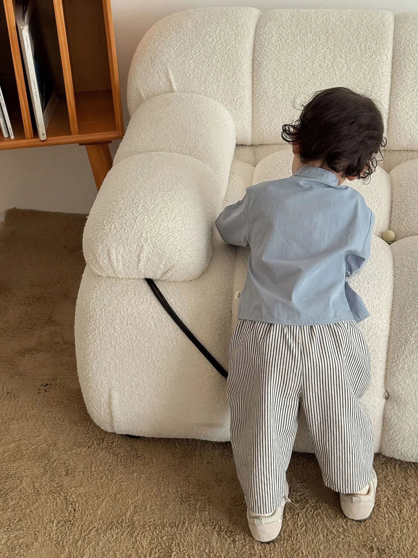Pantalon Bébé Garçon | Jean Rayé Ample | Sarouel Coton | 1 Mois – 7 Ans