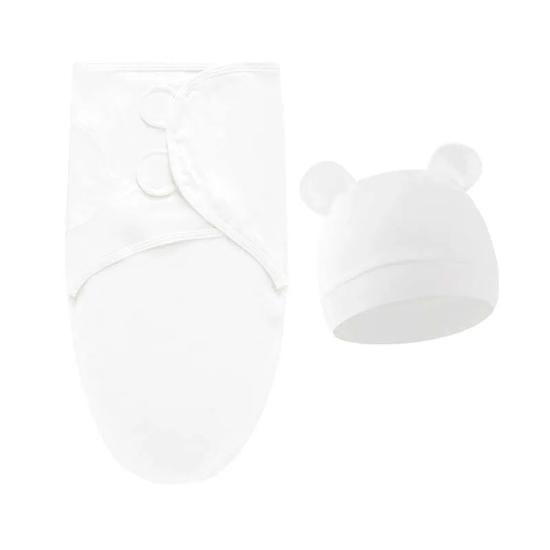 Ensemble emmaillotage bonnet nouveau-né – 100% coton, motifs dessin animé, 0-6 mois