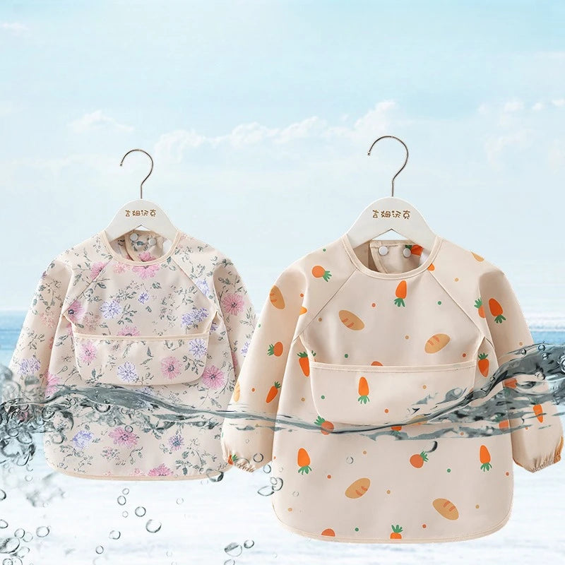 Tablier smock impérméable enfant manches longues – Poche avant, léger été